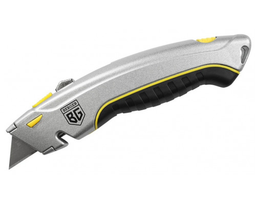 Нож строительный BERGER BG1350 металлический 19 мм, 4 лезвия