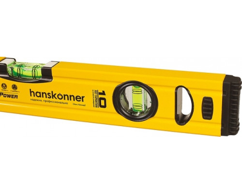 Уровень строительный алюминиевый HANSKONNER HK2015-05-0400, 400 мм