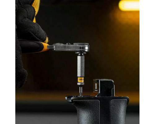 Трещотка Denzel 11633 для бит 1/4", 52 зуба, CrMo