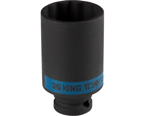 Ударная головка 12-ти гранная 1/2" KING TONY 443036M глубокая 36 мм