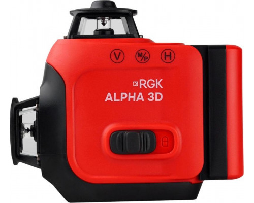 Лазерный уровень RGK ALPHA 3D 3х360° зеленый, ±0,2 мм/м