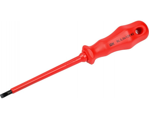 Отвертка диэлектрическая шлицевая IEK ARMA2L 3 SL5.5х125 K2 1000B A2L3-SC30-K2-SL-55-125