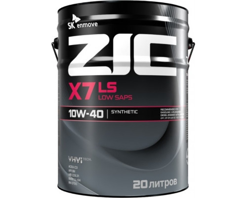 Масло моторное ZIC X7 LS 10W40 20 л 192620