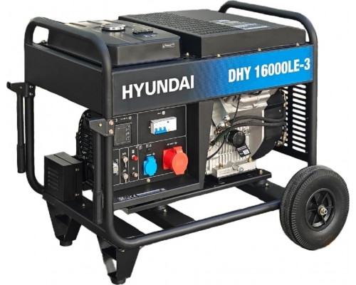 Электростанция дизельная с воздушным охлаждением HYUNDAI DHY 16000LE-3 открытая