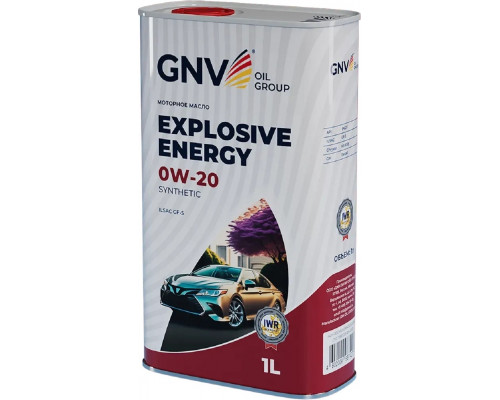 Масло моторное GNV Explosive Energy 0W20 Synthetic 1 л (металл. канистра) GEE1M10453040120020001