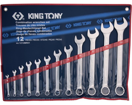Набор комбинированных ключей KING TONY 1212MR01, 6-32 мм, 12 предметов
