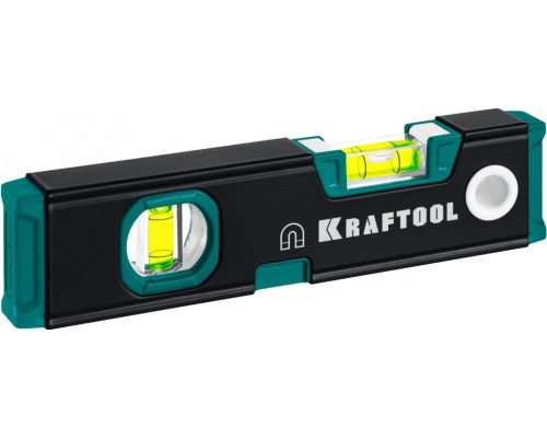 Уровень магнитный KRAFTOOL KOMPAKT-200 усиленный профиль, с зеркальным глазком, 200 мм