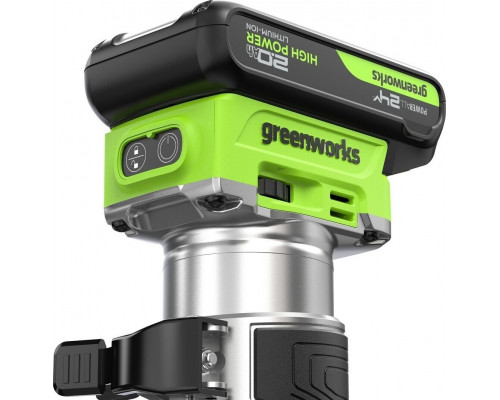 Фрезер кромочный аккумуляторный GREENWORKS G24RO 24V, АКБ 2Ач и ЗУ 3502507CUA