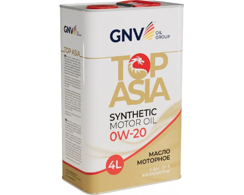 Масло моторное GNV Top Asia 0W20 4 л (металл. канистра) GTA1011884020010020004