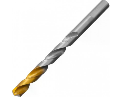 Сверло по металлу Denzel Р6М5, Golden Tip спиральное 8,5x117мм 718240