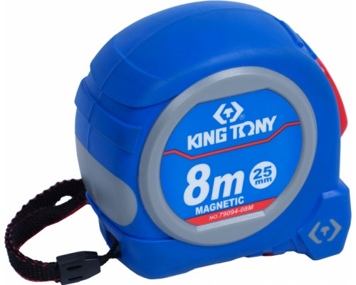 Рулетка KING TONY 8.0 м с магнитным крюком 79094-08M