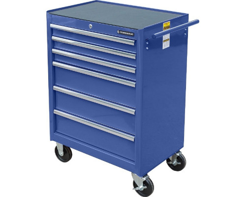 Тележка инструментальная СТАНКОИМПОРТ BTD-270061CS blu на колесах, 6 ящиков, синяя
