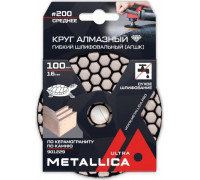 Алмазный гибкий шлифовальный круг METALLICA Ultra 100x16 мм #200 сухой (АГШК) по камню 901229