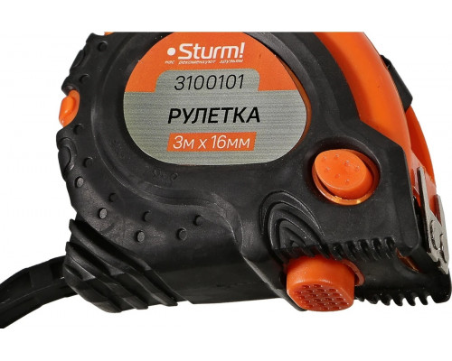 Рулетка Sturm 3 100 101, 3 м х 16 мм, 3100101