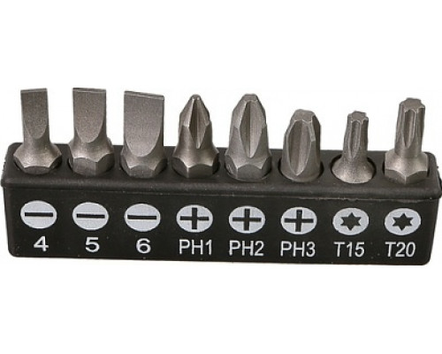 Отвертка с битами Sturm 1040-19-180 с гибким стержнем 180 мм ergo 8 в 1