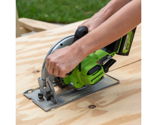 Пила циркулярная аккумуляторная GREENWORKS GD24CS 24V, АКБ 4Ач и ЗУ 1500907CUB