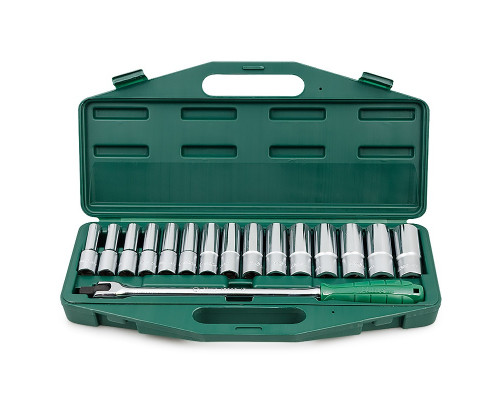 Набор длинных головок 1/2" HANS 4615MG, 10-24 мм, 16 предметов