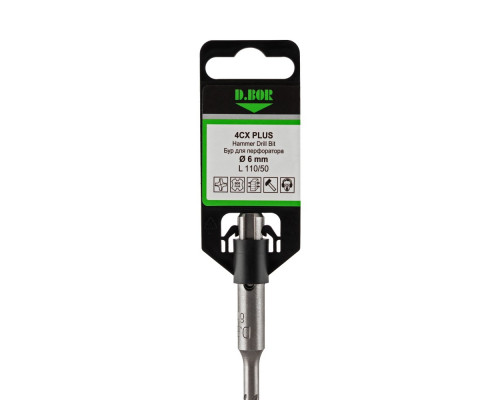 Бур SDS-plus D.BOR 6х 50/110 мм 4CX PLUS 4-cutting D-4XPD06L0110