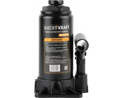 Домкрат бутылочный WiederKraft WDK-81080 8 т