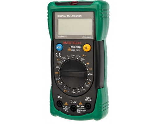 Мультиметр цифровой MASTECH MS8233B с подсветкой и детектором напряжения NCV