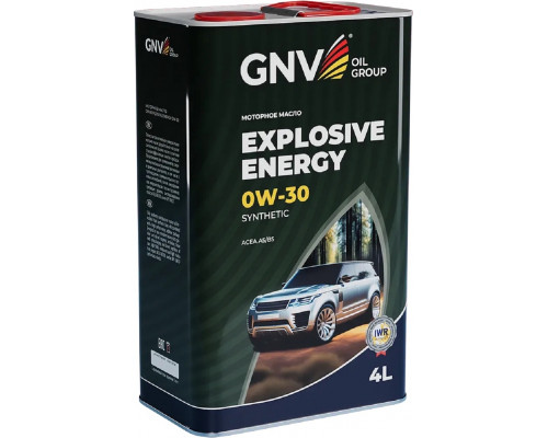 Масло моторное GNV Explosive Energy 0W30 Synthetic 4 л (металл. канистра) GEE1M10453040120030004