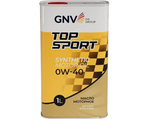 Масло моторное GNV Top Sport 0W40 1 л (металл. канистра) GTS1021802010010040001