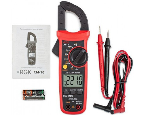 Клещи токоизмерительные RGK CM-10 с поверкой 779678