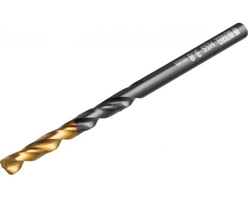 Сверло по металлу Denzel HSS-Tin, Golden Tip 3,8 мм, 10 шт 717208