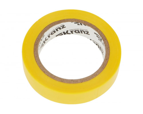 Изолента Kranz KR-09-2002 ПВХ 15 ммх10 м, желтая