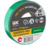Изолента IEK MIXTAPE 0.15х19мм (рул.25м) зел. EX-IZ10-C15-19-25-K06