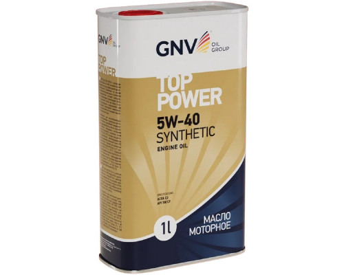 Масло моторное GNV Top Power 5W40 Synthetic 1 л (металл. канистра) GTP1011872019510540001