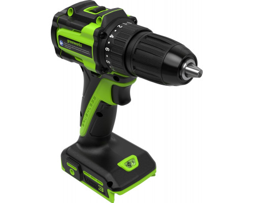 Дрель-шуруповерт аккумуляторная GREENWORKS 3708307 24V, б/щет, 25/45 Hм, LED, без АКБ и ЗУ