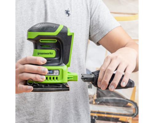Плоская шлифмашина аккумуляторная GREENWORKS G24SS14 24V, АКБ 2Ач и ЗУ 3100507CUA