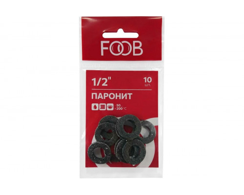 Набор прокладок паронит FOOB F20.31.10 1/2", 10 шт.