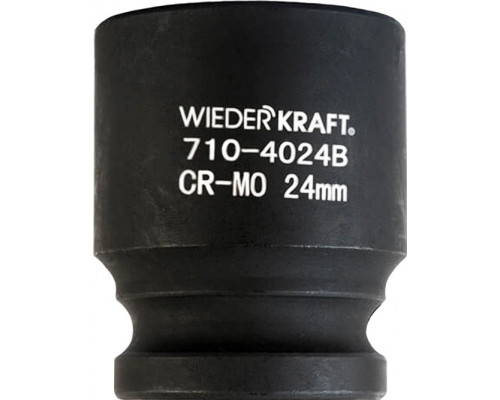 Ударная головка 6-гранная 1/2" WiederKraft WDK-710-4024, 24 мм