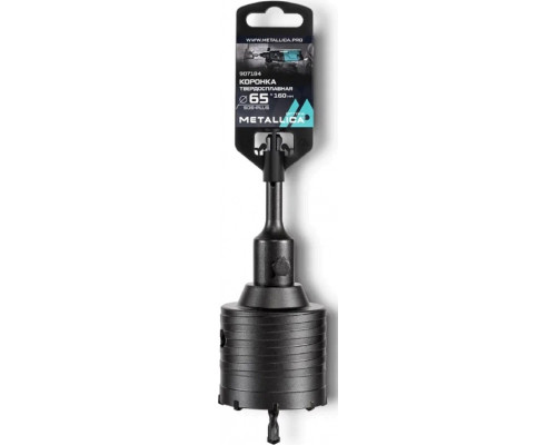 Коронка буровая SDS-plus METALLICA Optima 65x160/100 мм твердосплавная H=50мм, M22,0х2,0 мм, с адаптером 907184