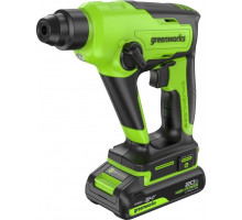 Перфоратор аккумуляторный GREENWORKS GD24SDS1 24V, АКБ 2Ач и ЗУ 3803107CUA