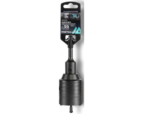 Коронка буровая SDS-plus METALLICA Optima 55x160/100 мм твердосплавная H=50мм, M22,0х2,0 мм, с адаптером 907160