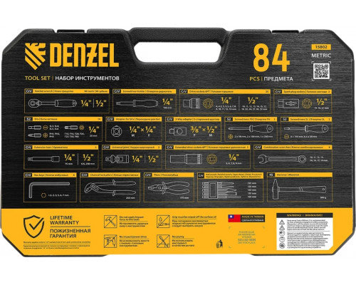 Набор инструментов Denzel 15802, 84 предмета
