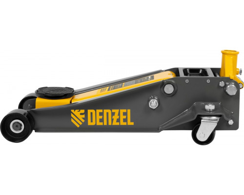 Домкрат подкатной гидравлический Denzel 51260, 3 т, 125-470 мм, быстрый подъем