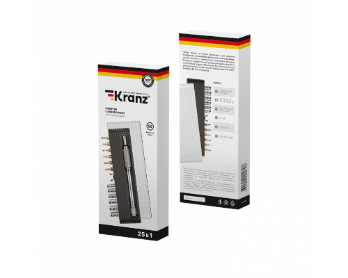 Набор отверток Kranz KR-12-4751 для точных работ RA-01, 25 пр.