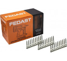 Дюбель-гвоздь монтажный FEDAST fd2738sbp 2.7х38 мм, винтовой (1000 шт/уп)