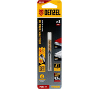 Сверло по металлу Denzel Р6М5, Golden Tip спиральное 3x61мм, многогранная заточка, 2шт 718268