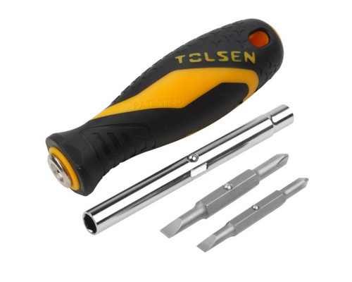 Отвертка TOLSEN TT20043 со сменными битами, 6 в 1