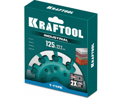 Алмазная чашка KRAFTOOL 33446-125 Industrial T-type