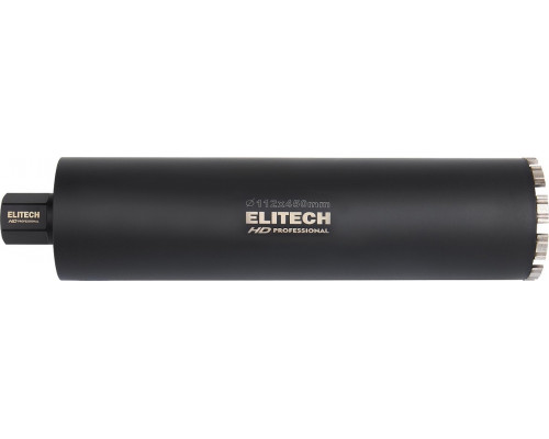 Алмазная коронка для мокрого сверления ELITECH 1110.012000 HD с охлаждением, 112х450, 1 1/4