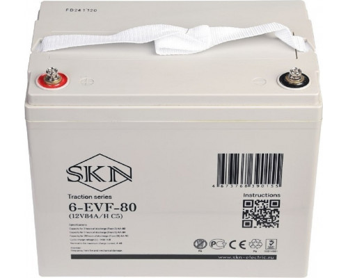 Аккумулятор тяговый SKN 6-EVF-80 12V 84A/H C5