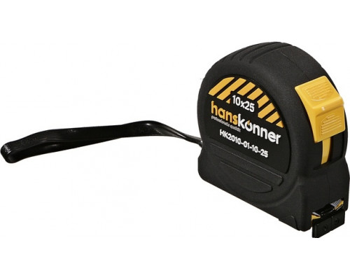 Рулетка HANSKONNER HK2010-01-10-25 с противоударным корпусом и softtouch
