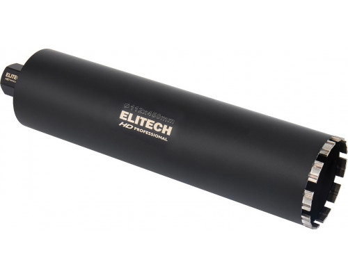 Алмазная коронка для мокрого сверления ELITECH 1110.012000 HD с охлаждением, 112х450, 1 1/4