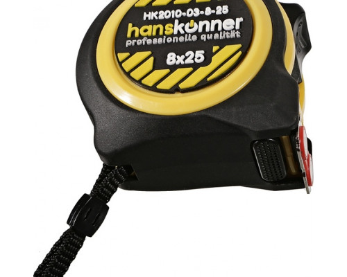 Рулетка HANSKONNER HK2010-03-8-25 с мощным магнитом